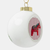Ornement de Noël rouge, blanc et bleu (Gauche)