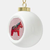Ornement de Noël rouge, blanc et bleu (Droite)