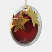 Ornement de Noël rouge et or (Droite)