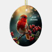 Ornement de Noël Rouge Robin (Droite)