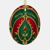 Ornement de Noël Rouge Vert Or (Droite)