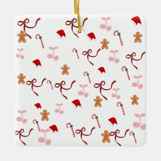 Ornement de Noël Ruban Coquette Mignon (Devant)