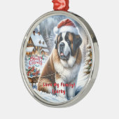 Ornement de Noël Saint Bernard sur mesure (Gauche)