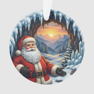 Ornement de Noël Santa Claus 2025 – Scène hivernal