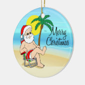 Ornement de Noël Santa Tropical (Gauche)