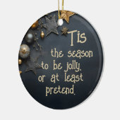 Ornement de Noël Sarcastique personnalisé (Gauche)