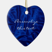 Ornement de Noël satiné bleu (Droite)