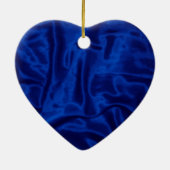 Ornement de Noël satiné bleu (Dos)