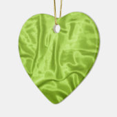 Ornement de Noël satiné vert (Gauche)