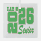 Ornement de Noël Senior 2026 Ornement de verre (Recto)