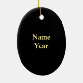 Ornement de Noël Silhouette de la colonne d'or (Dos)