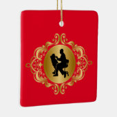 Ornement de Noël Silhouette Dentiste (Droite)