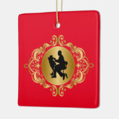 Ornement de Noël Silhouette Dentiste (Gauche)