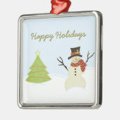 Ornement de Noël Snowman et Tree Premium (Gauche)