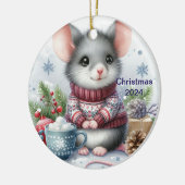 Ornement de Noël Souris Mignon (Gauche)
