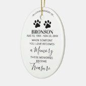 Ornement de Noël Souvenir de l'Animal de Compagnie (Gauche)