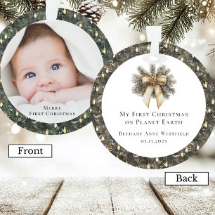 Ornement de Noël Souvenir Première Fête de Bébé