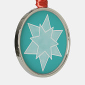 Ornement de Noël Star Premium, Turquoise (Droite)