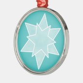 Ornement de Noël Star Premium, Turquoise (Gauche)