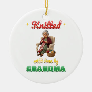 Ornement de Noël Tissé avec Amour par Grand-Mère