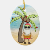 Ornement de Noël Tropical Père Noël (Dos)