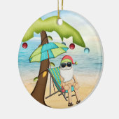 Ornement de Noël Tropical Père Noël (Gauche)