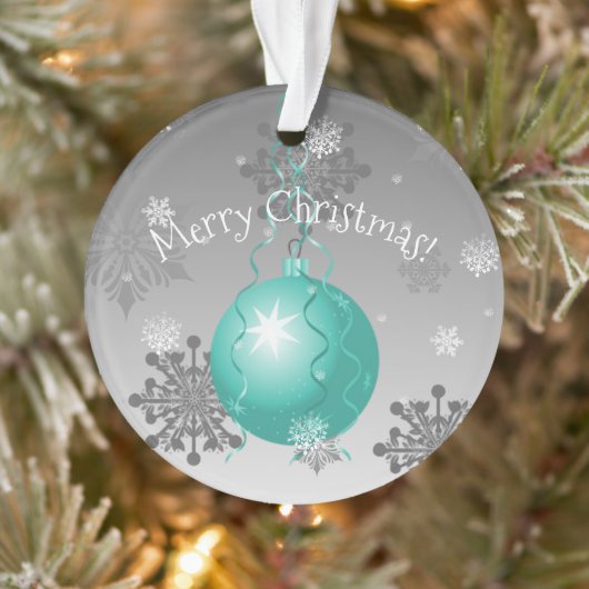Ornement de Noël turquoise (Arbre)