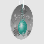Ornement de Noël turquoise (devant)