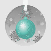 Ornement de Noël turquoise (dos)
