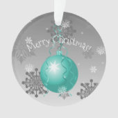 Ornement de Noël turquoise (devant)