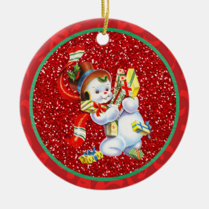 Ornement de Noël vintage Snowman