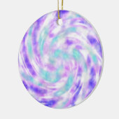 Ornement de Noël violet rose et Aqua Tie Dye (Gauche)