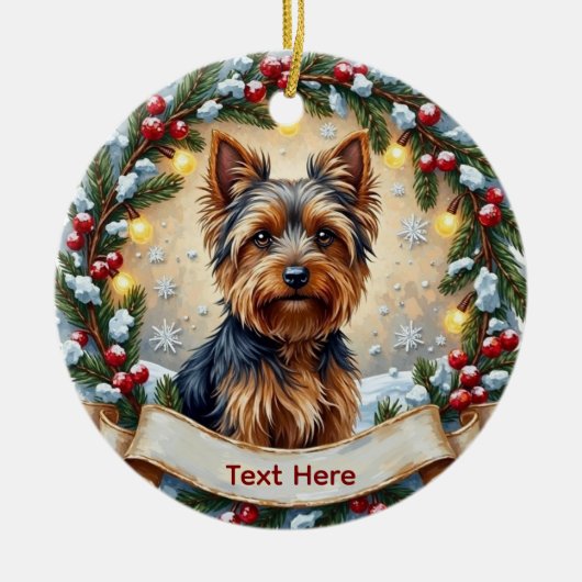Ornement de Noël Yorkshire Terrier (Devant)