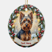 Ornement de Noël Yorkshire Terrier (Gauche)