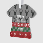 Ornement de nom de pull moche de Noël joyeux (devant)