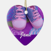 Ornement de nom d'enfant bébé cadeaux Chaussures R (Droite)