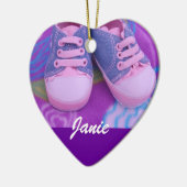 Ornement de nom d'enfant bébé cadeaux Chaussures R (Gauche)