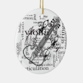 ornement de nuage de mot de violon (Droite)