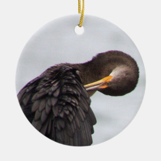 Ornement de oiseau cormoran (Devant)