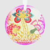 ornement de palmier rose brodé (dos)