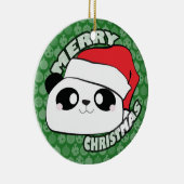 Ornement de panda de Joyeux Noël (Droite)
