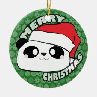 Ornement de panda de Joyeux Noël