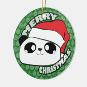 Ornement de panda de Joyeux Noël (Gauche)
