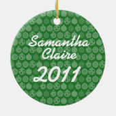 Ornement de panda de Joyeux Noël (Dos)