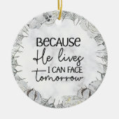 Ornement de Pâques gris rétro (Devant)