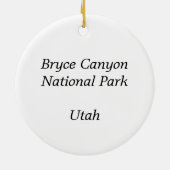 Ornement de parc national de canyon de Bryce (Dos)
