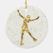 Ornement de patinage artistique - étoiles d'or (fe (Dos)