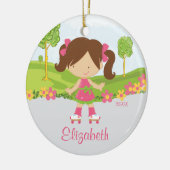 Ornement de patinage de Noël de fille de patineur (Gauche)