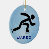 Ornement de patinage de vitesse personnalisé (Droite)