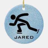 Ornement de patinage de vitesse personnalisé (Dos)